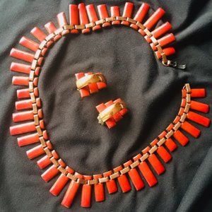 Vintage Matisee necklace and earrings set